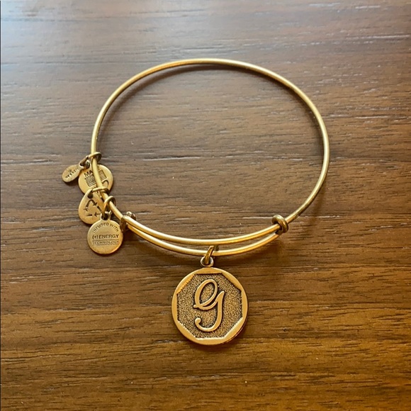 Alex and Ani Initial G Gold Bangle - Picture 1 of 2